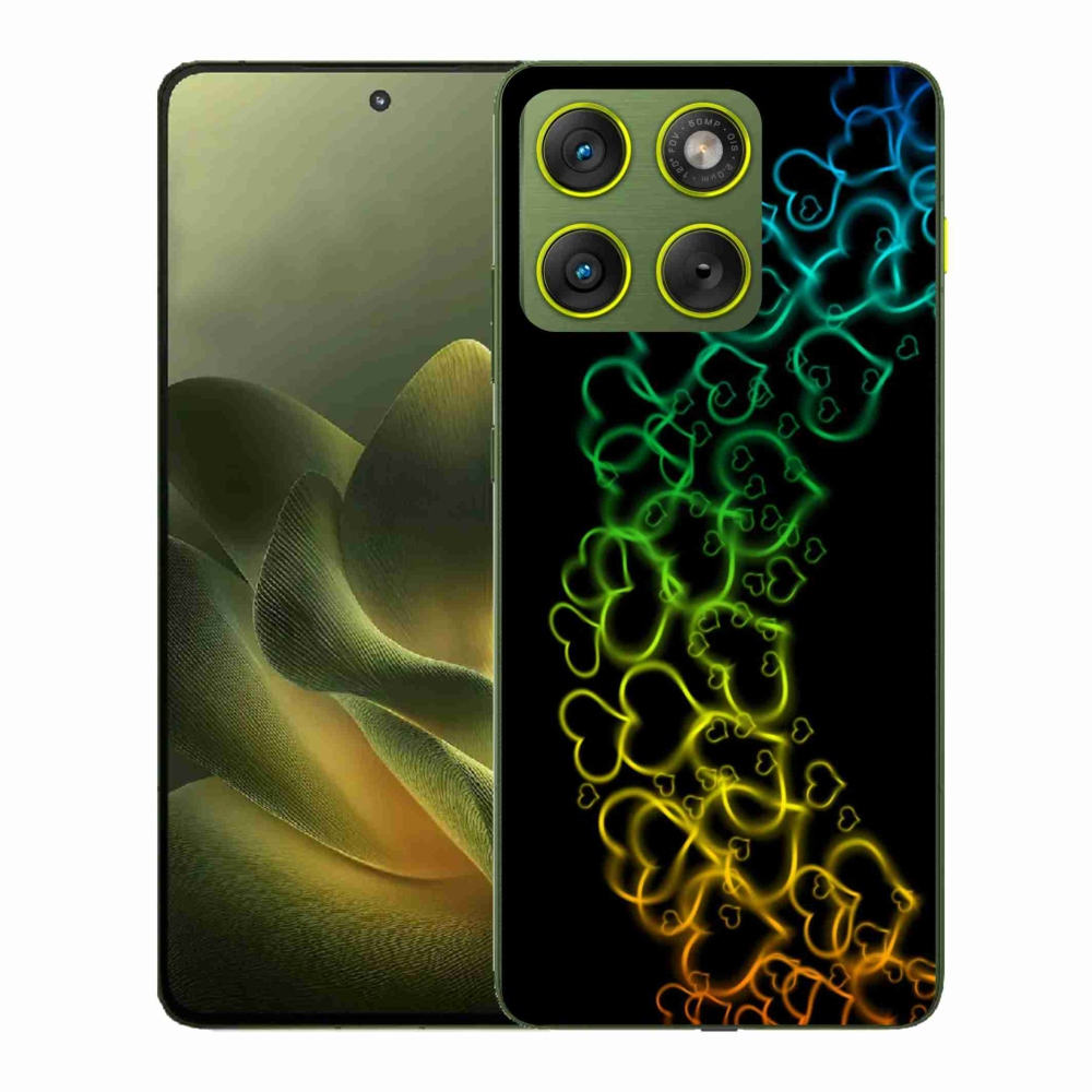 Zselés borítás mmCase a Motorola Edge 70 készülékhez - színes szívek
