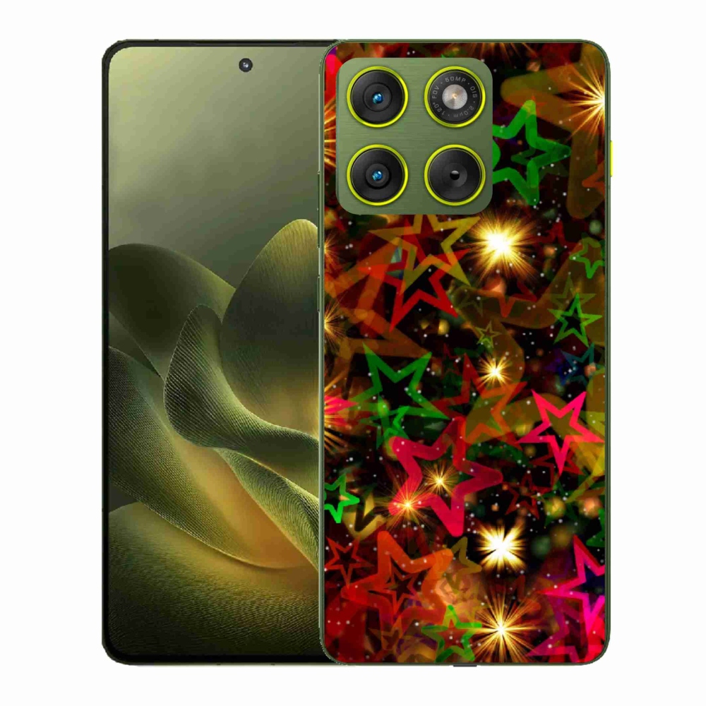 Zselés borítás mmCase a Motorola Edge 70 készülékhez - színes csillagok