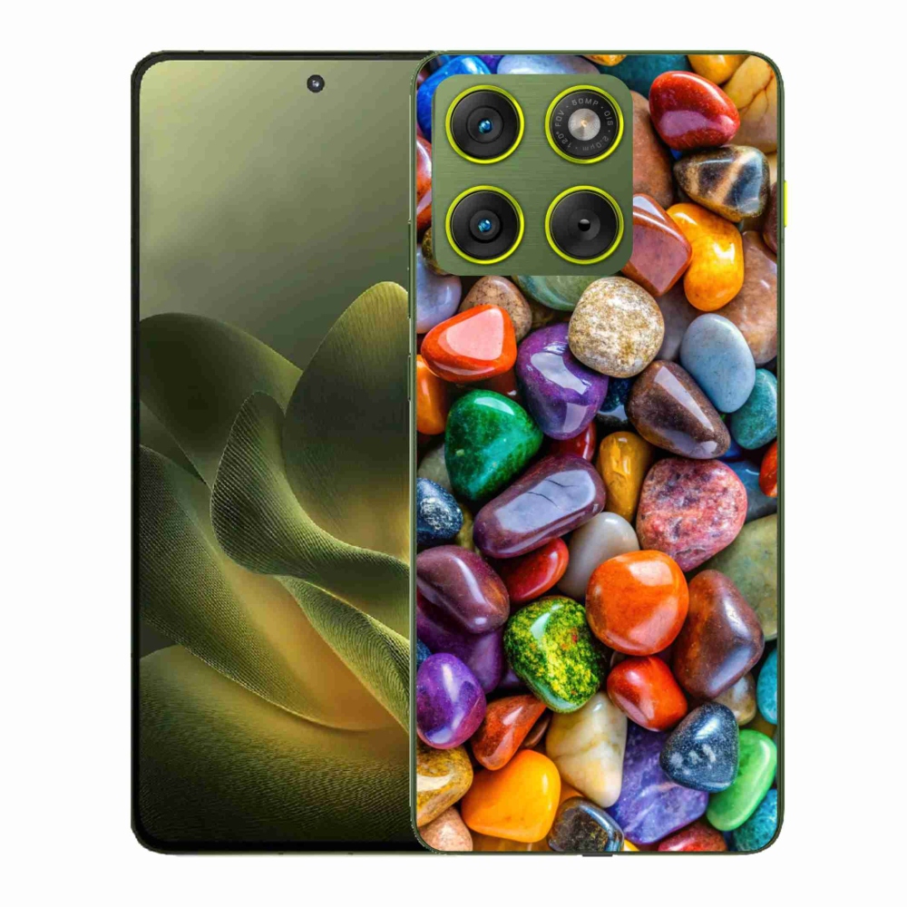 Zselés borítás mmCase a Motorola Edge 70 készülékhez - színes strasszkövek