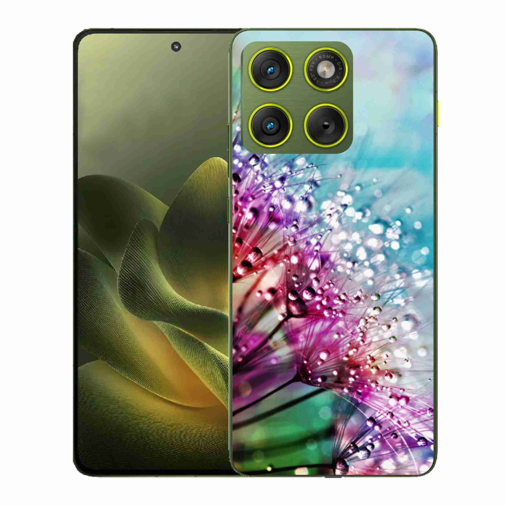 Zselés borítás mmCase a Motorola Edge 70 készülékhez - színes virágok