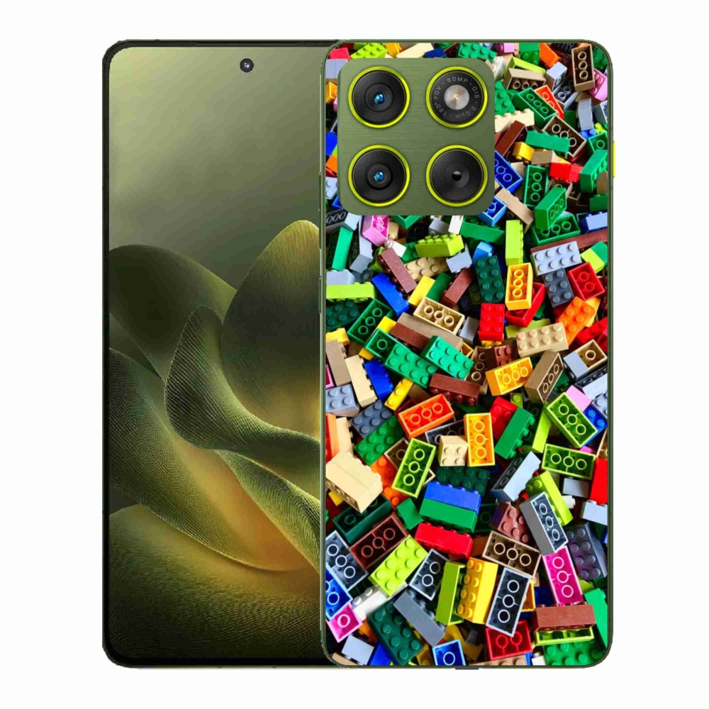 Zselés borítás mmCase a Motorola Edge 70 készülékhez - színes építőelemek