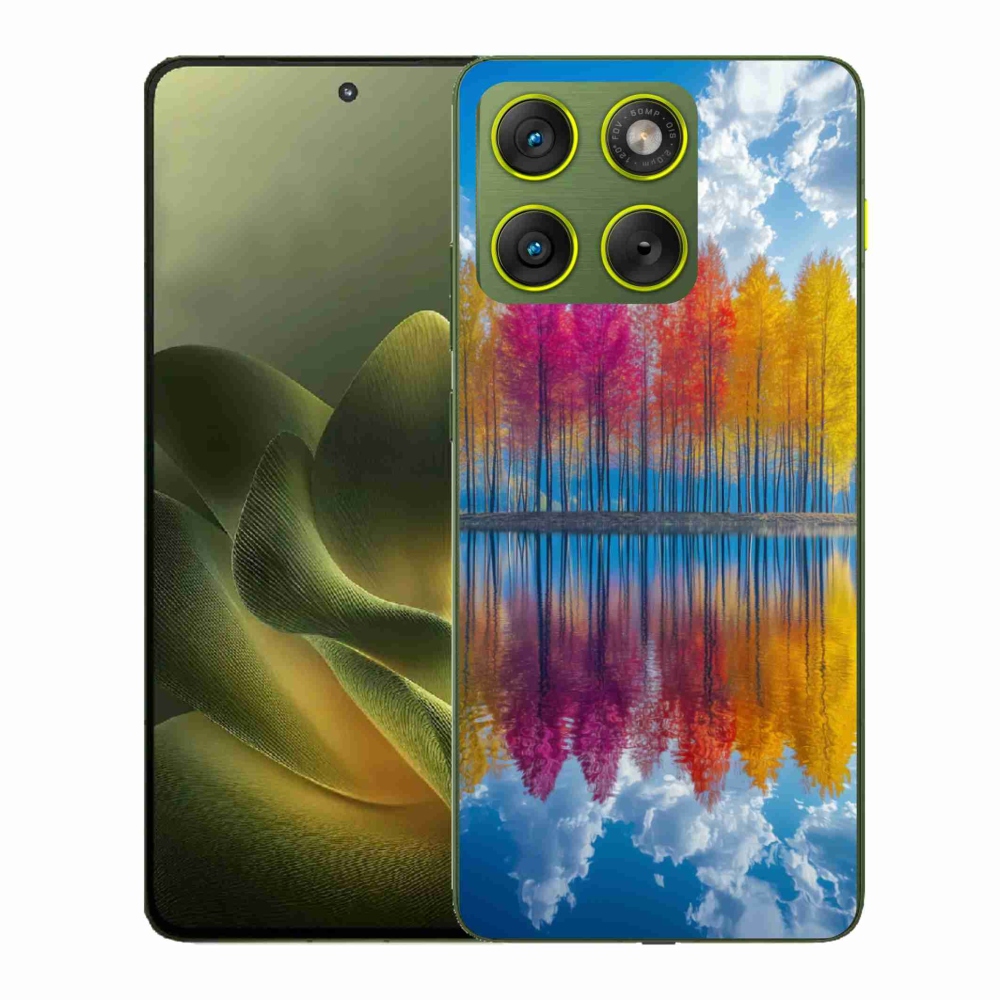 Zselés borítás mmCase a Motorola Edge 70 készülékhez - színes fák