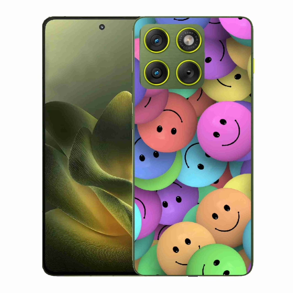 Zselés borítás mmCase a Motorola Edge 70 készülékhez - színes smiley-k