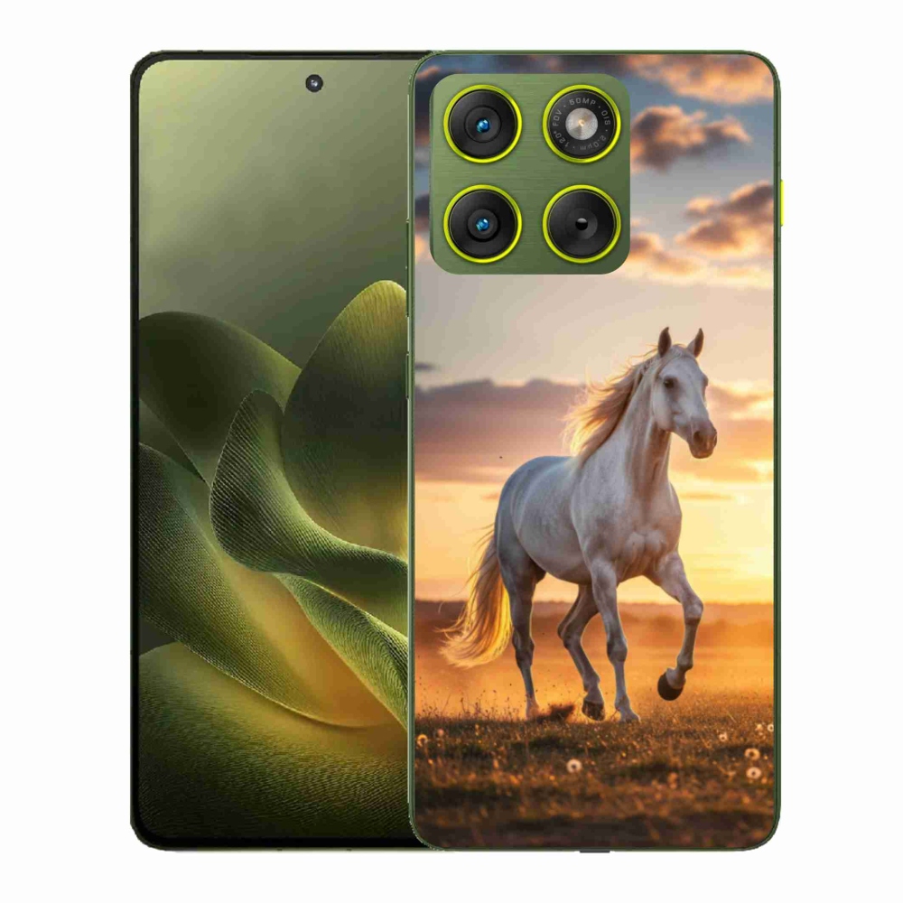 Zselés borítás mmCase a Motorola Edge 70-hez - futó fehér ló 2
