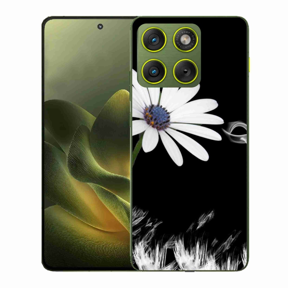Zselés borítás mmCase a Motorola Edge 70 készülékhez - fehér virág