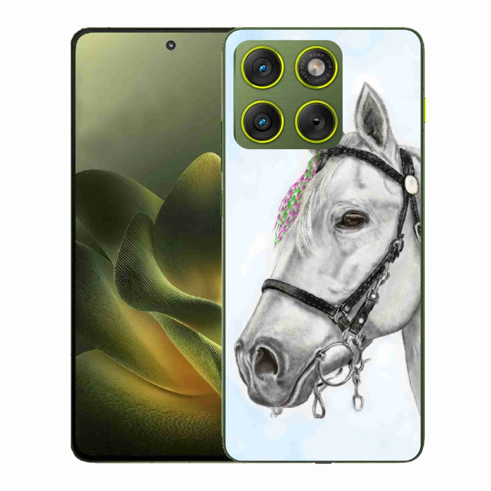 Zselés borítás mmCase a Motorola Edge 70 készülékhez - fehér ló 1