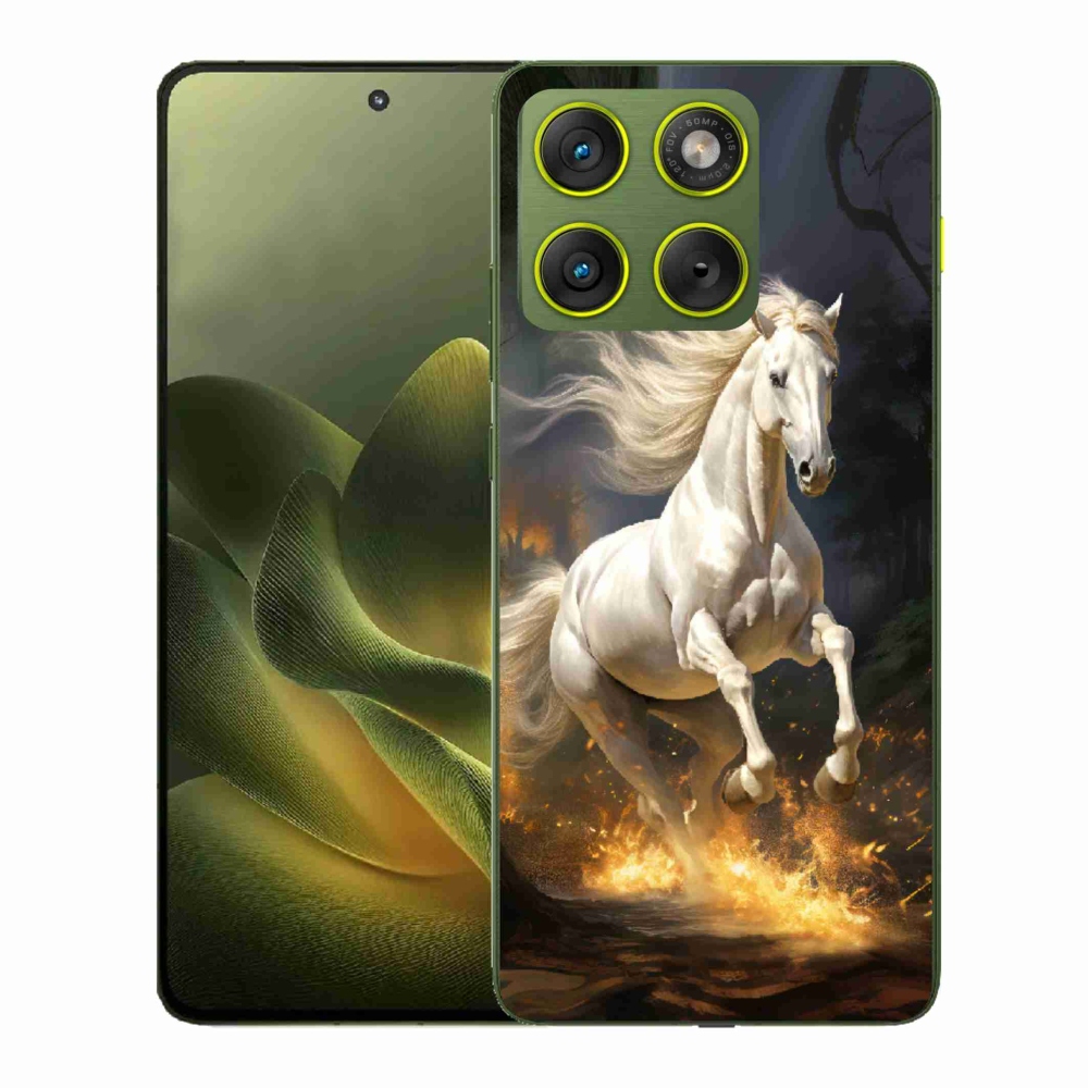 Zselés borítás mmCase a Motorola Edge 70 készülékhez - fehér ló 2
