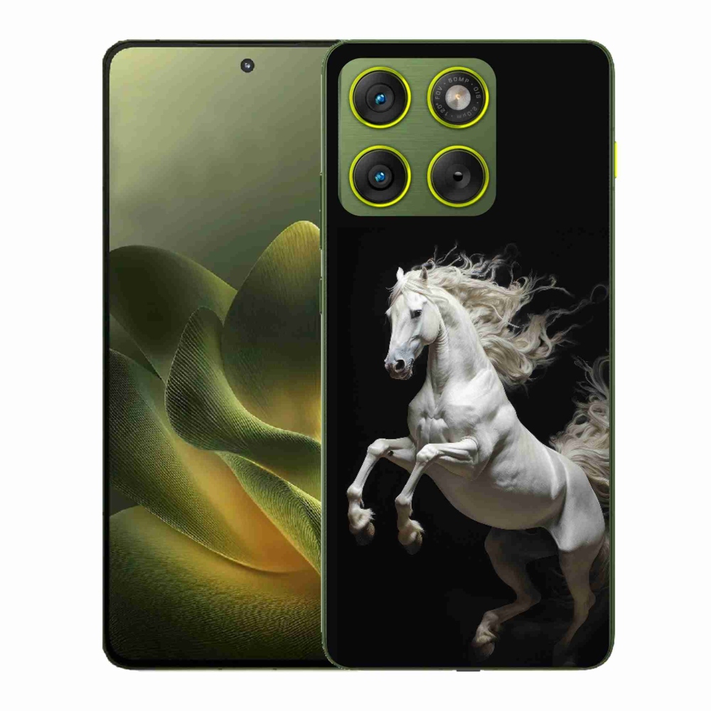 Zselés borítás mmCase a Motorola Edge 70-hez - fehér ló 4