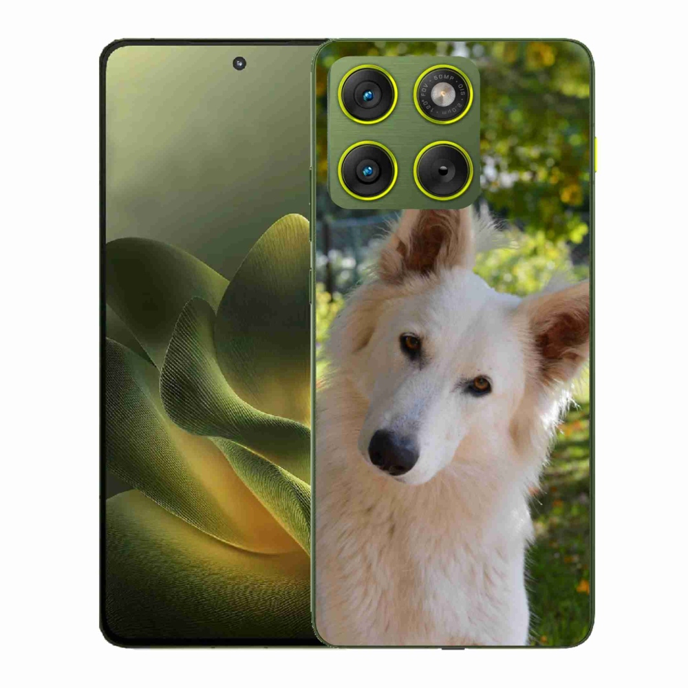 Gél védőburkolat mmCase a Motorola Edge 70 készülékhez - Fehér svájci juhász 1