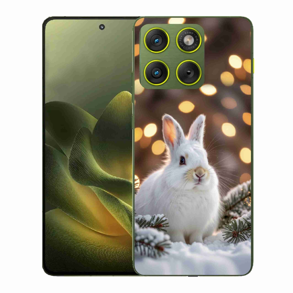 Zselés borítás mmCase a Motorola Edge 70 készülékhez - fehér nyúl