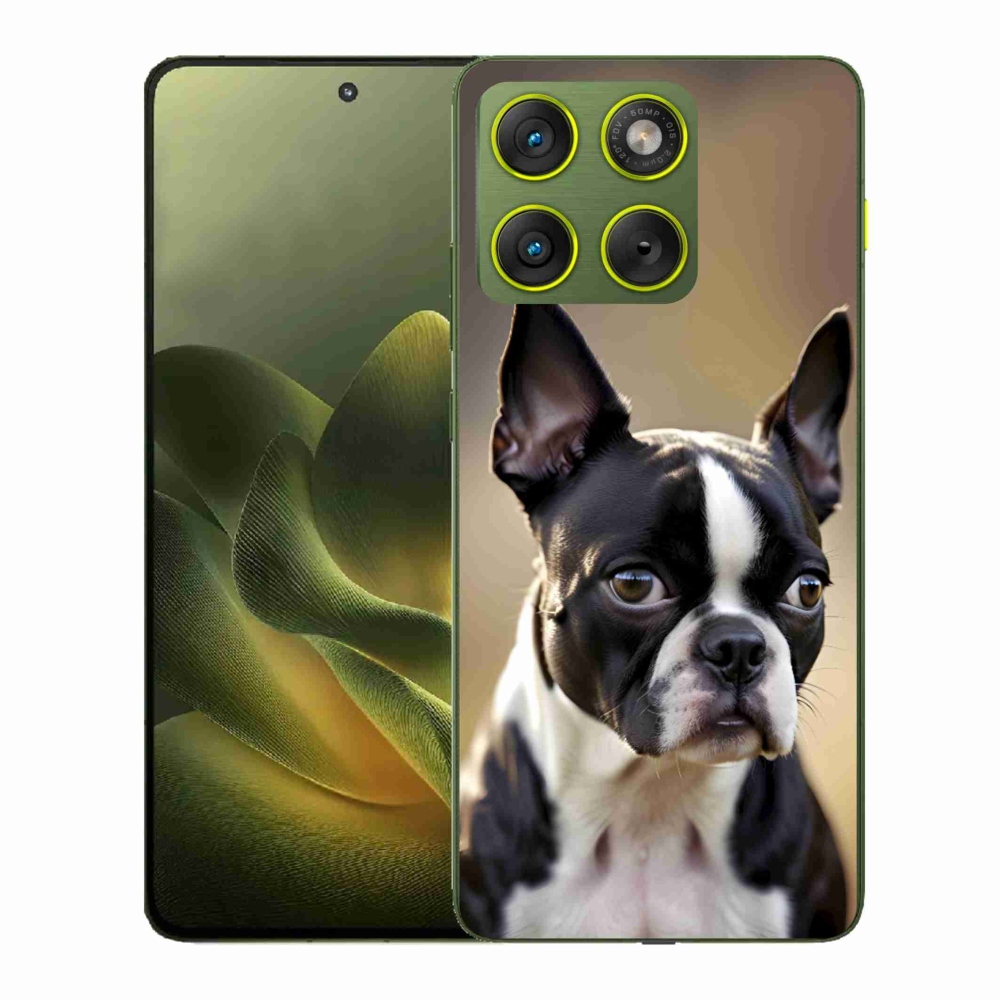Zselés borítás mmCase a Motorola Edge 70 készülékhez - Boston Terrier