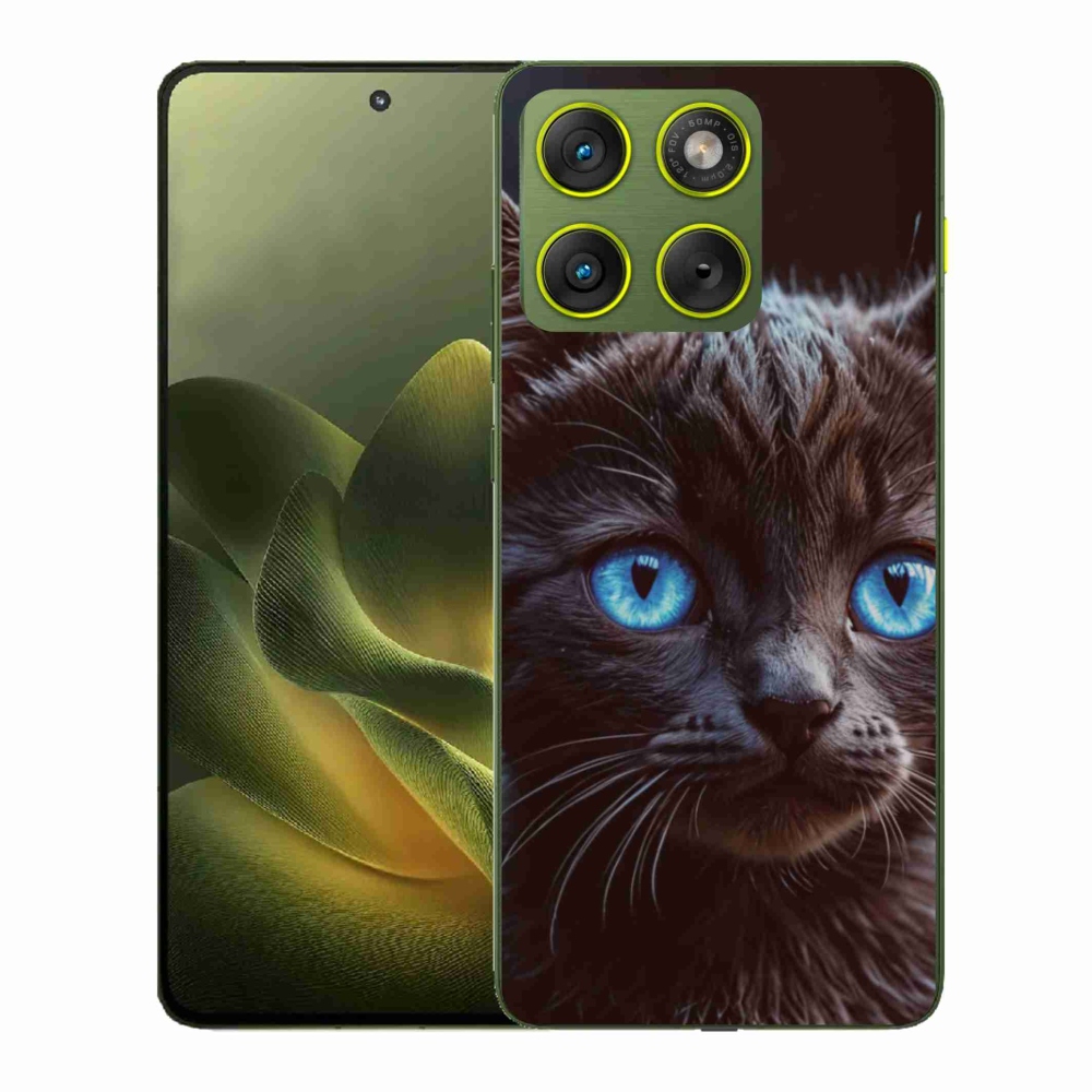 Zselés borítás mmCase a Motorola Edge 70 készülékhez - fekete cica 2