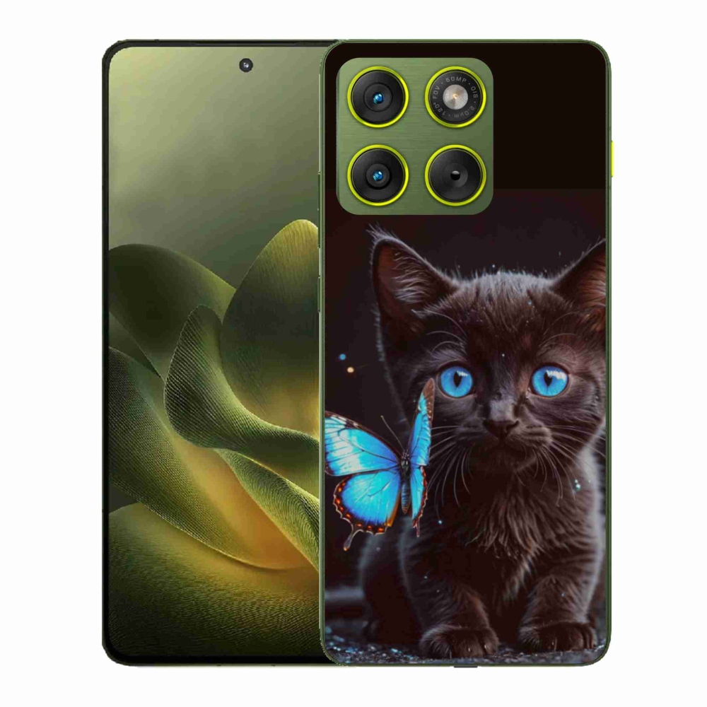 Zselés borítás mmCase a Motorola Edge 70 készülékhez - fekete cica 3