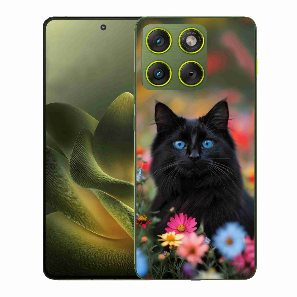 Zselés borítás mmCase a Motorola Edge 70 készülékhez - fekete cica 4