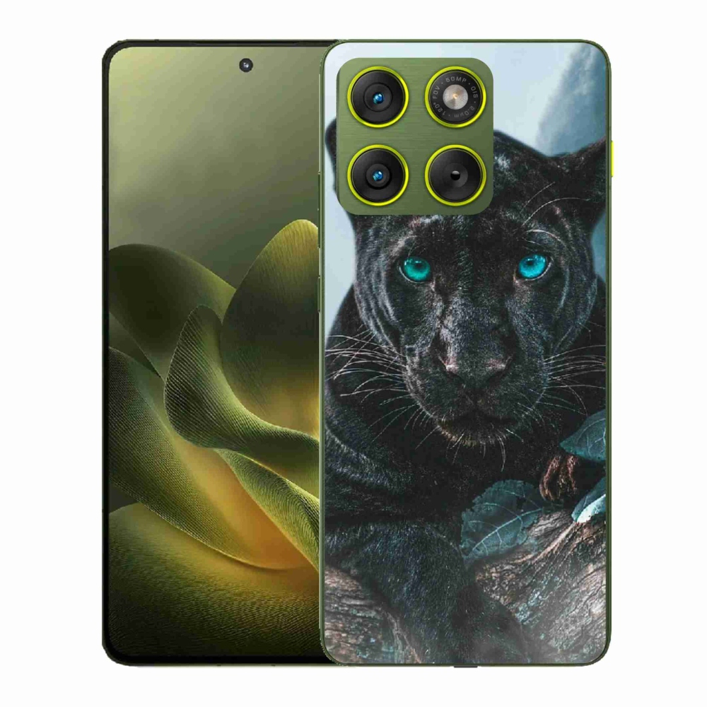 Zselés borítás mmCase a Motorola Edge 70 készülékhez - fekete párduc