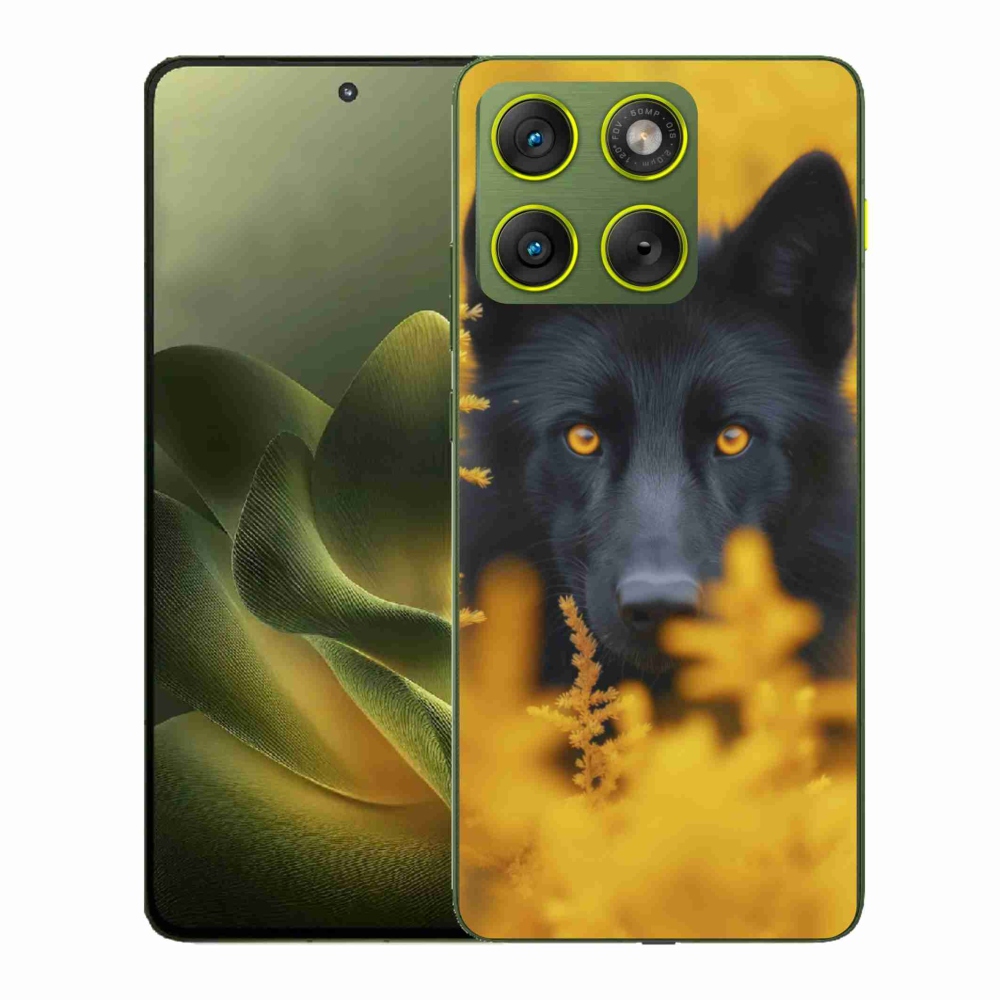 Zselés borítás mmCase a Motorola Edge 70 készülékhez - fekete farkas 2