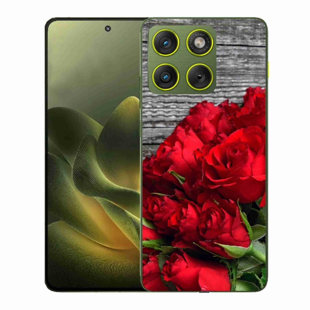 Zselés borítás mmCase a Motorola Edge 70 készülékhez - piros rózsa