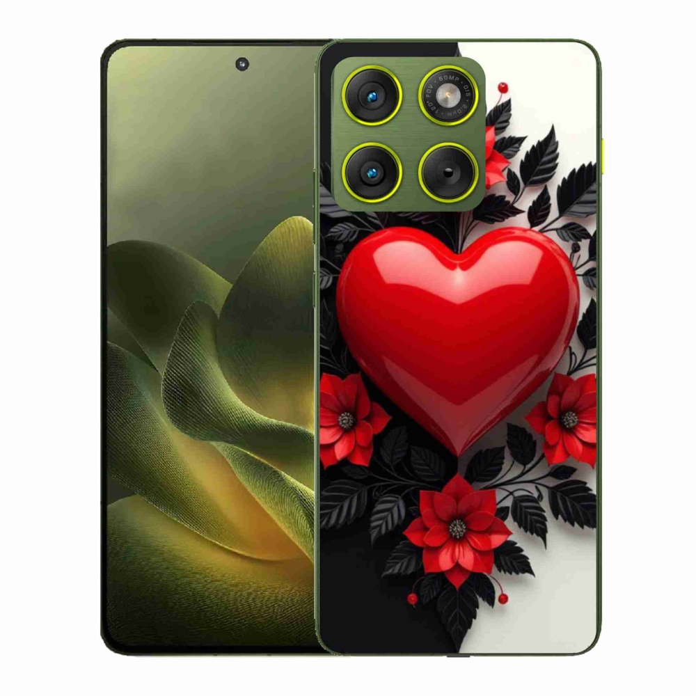 Zselés borítás mmCase a Motorola Edge 70 készülékhez - piros szív