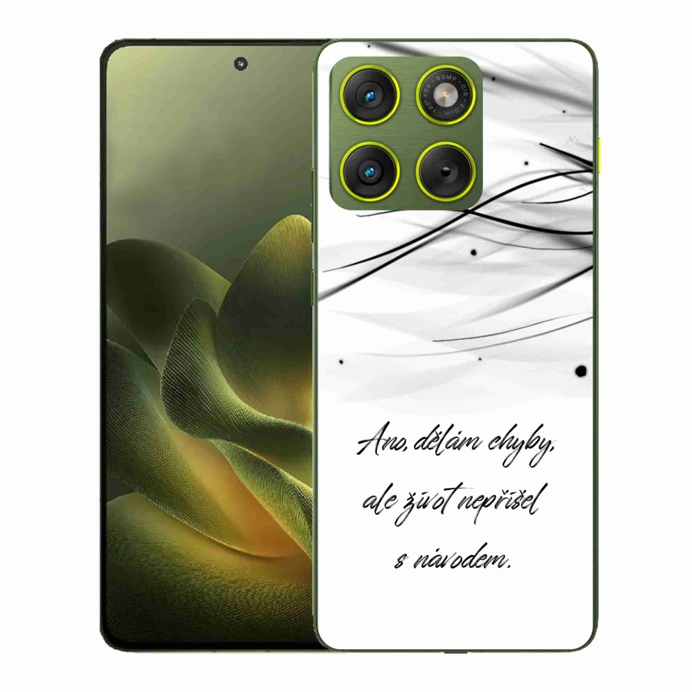 Zselés borítás mmCase a Motorola Edge 70 készülékhez - idézem fehér háttér