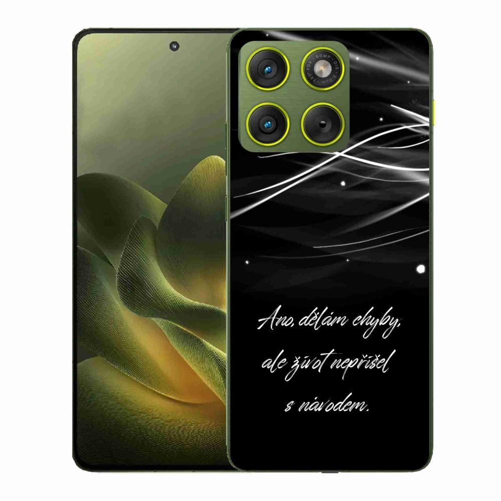 Zselés borítás mmCase a Motorola Edge 70 készülékhez - idézem fekete háttér
