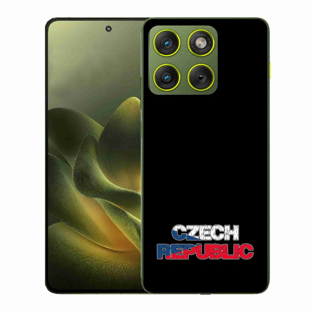 Zselés borító mmCase a Motorola Edge 70 készülékhez - Csehország fekete háttér