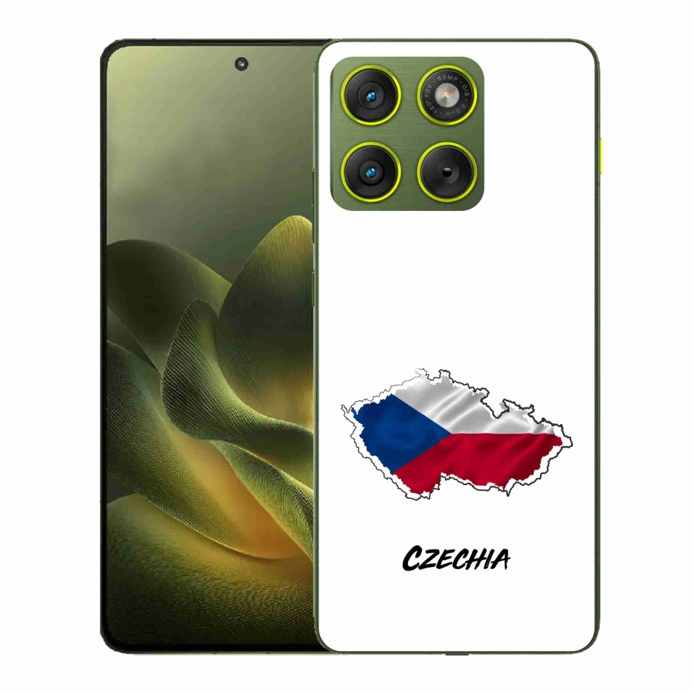 Zselés borítás mmCase Motorola Edge 70 - Csehország fehér háttérrel
