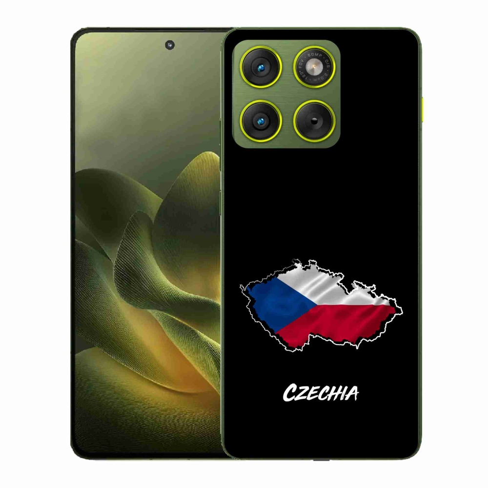 Zselés borítás mmCase Motorola Edge 70 - Csehország fekete háttérrel