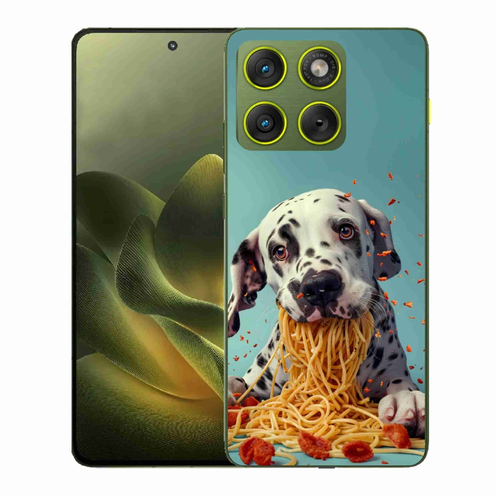 Zselés borítás mmCase a Motorola Edge 70 készülékhez - Dalmát és spagetti