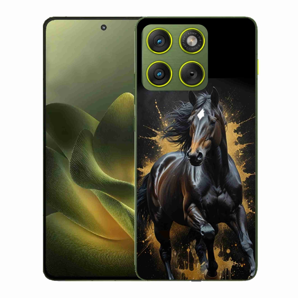 Zselés borítás mmCase a Motorola Edge 70 készülékhez - elegáns fekete ménes