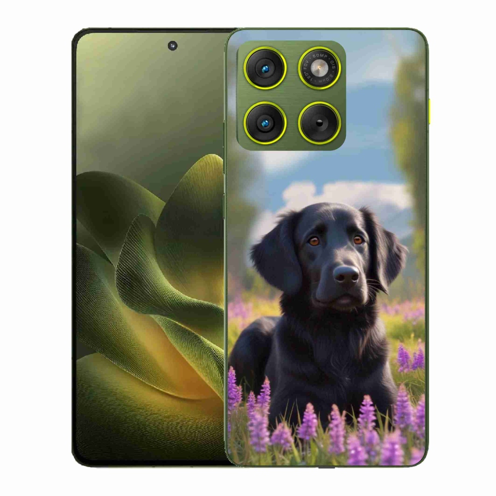 Zselés borítás mmCase a Motorola Edge 70 készülékhez - elegáns fekete retriever