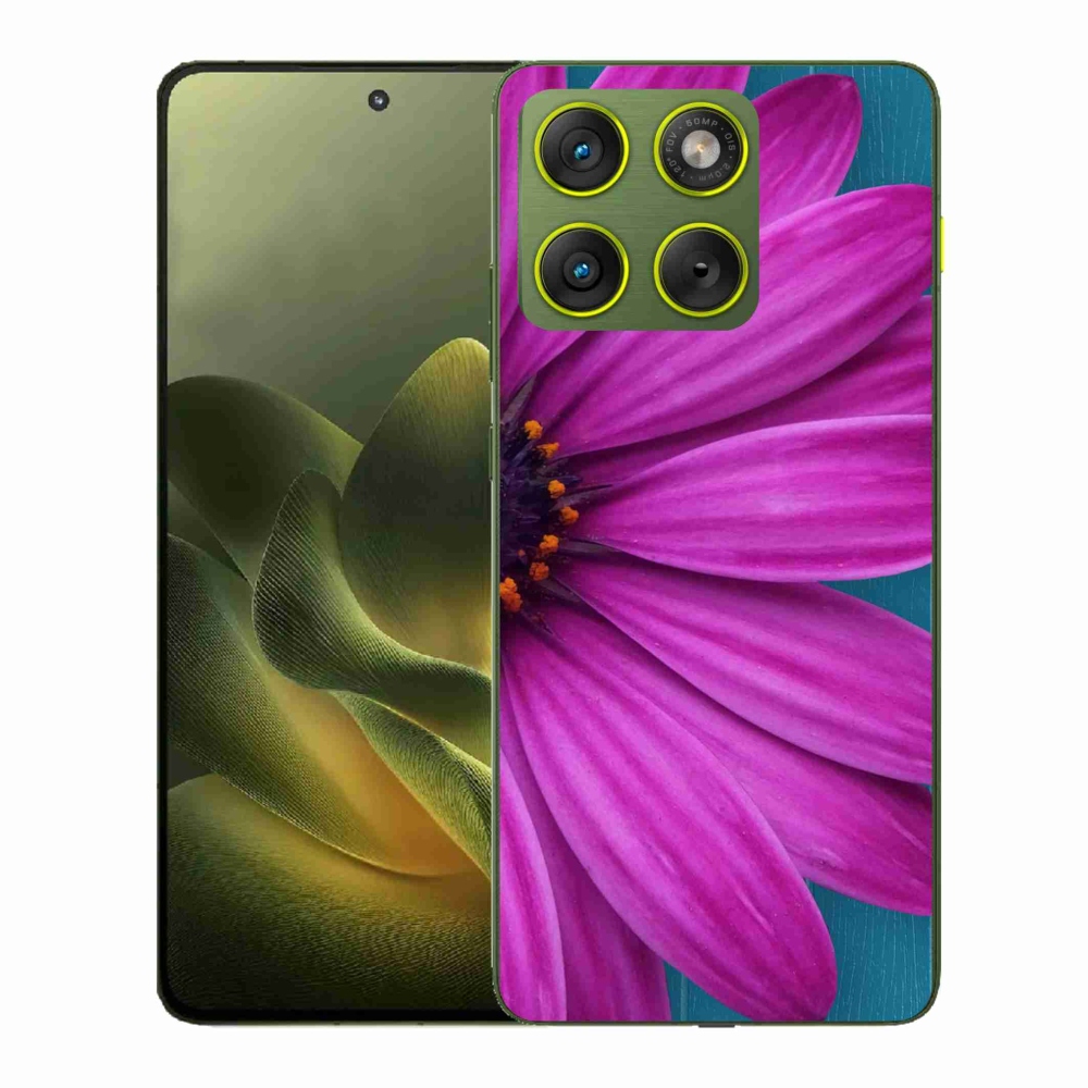 Zselés borítás mmCase a Motorola Edge 70 készülékhez - lila margaréta