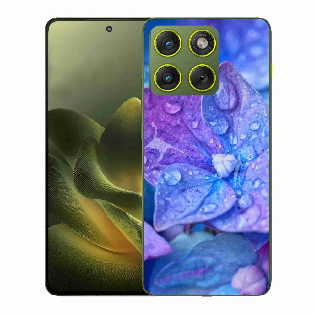 Zselés tok mmCase Motorola Edge 70 készülékhez - lila virág