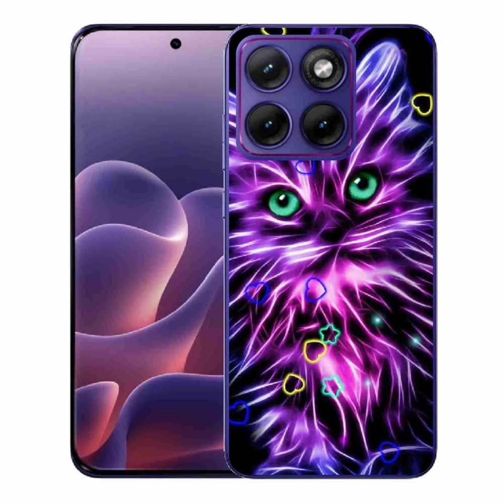 Zselés borítás mmCase a Motorola Edge 70 Fusion készülékhez - absztrakt macska