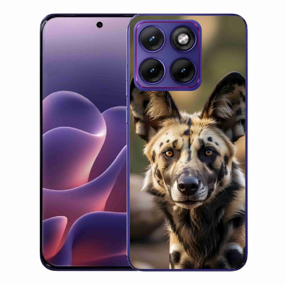 Zselés borítás mmCase a Motorola Edge 70 Fusion készülékhez - Afrikai vadkutya