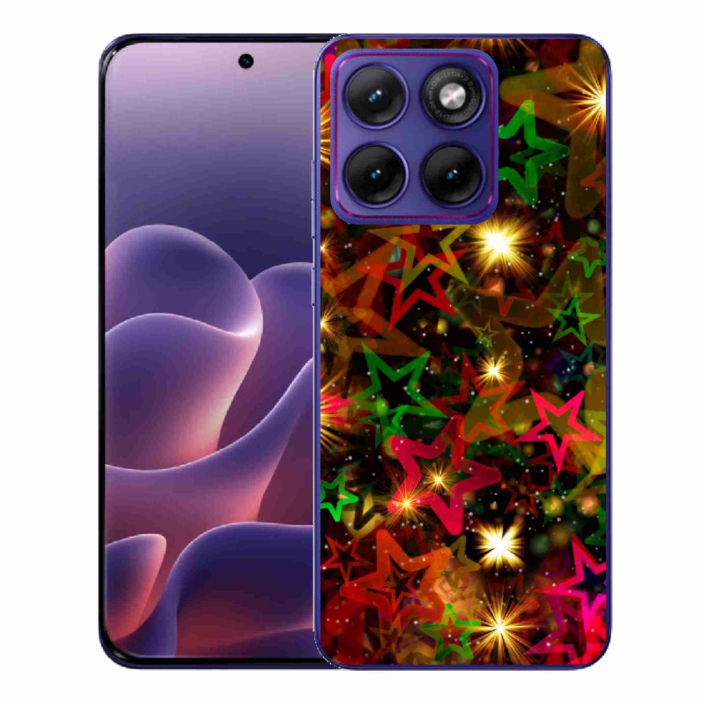 Zselés borítás mmCase a Motorola Edge 70 Fusion készülékhez - színes csillagok