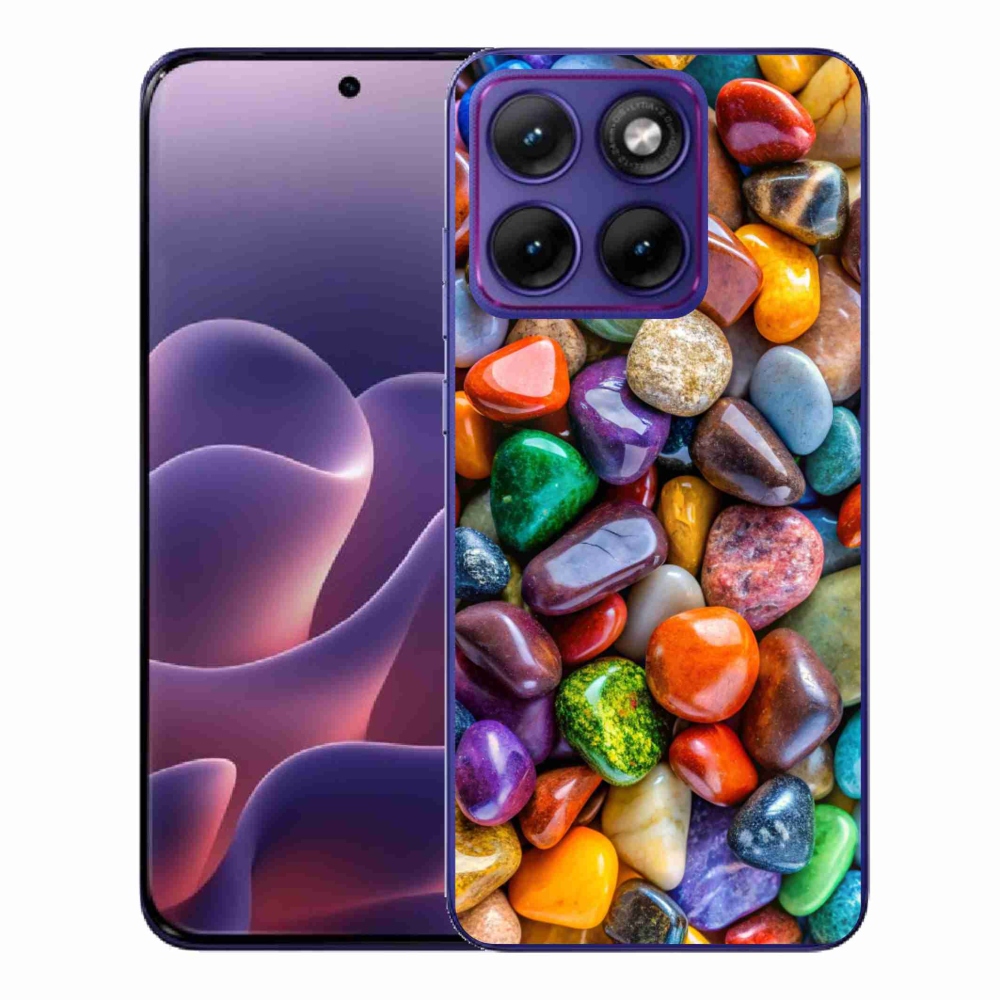 Zselés borítás mmCase a Motorola Edge 70 Fusion készülékhez - színes strasszkövek