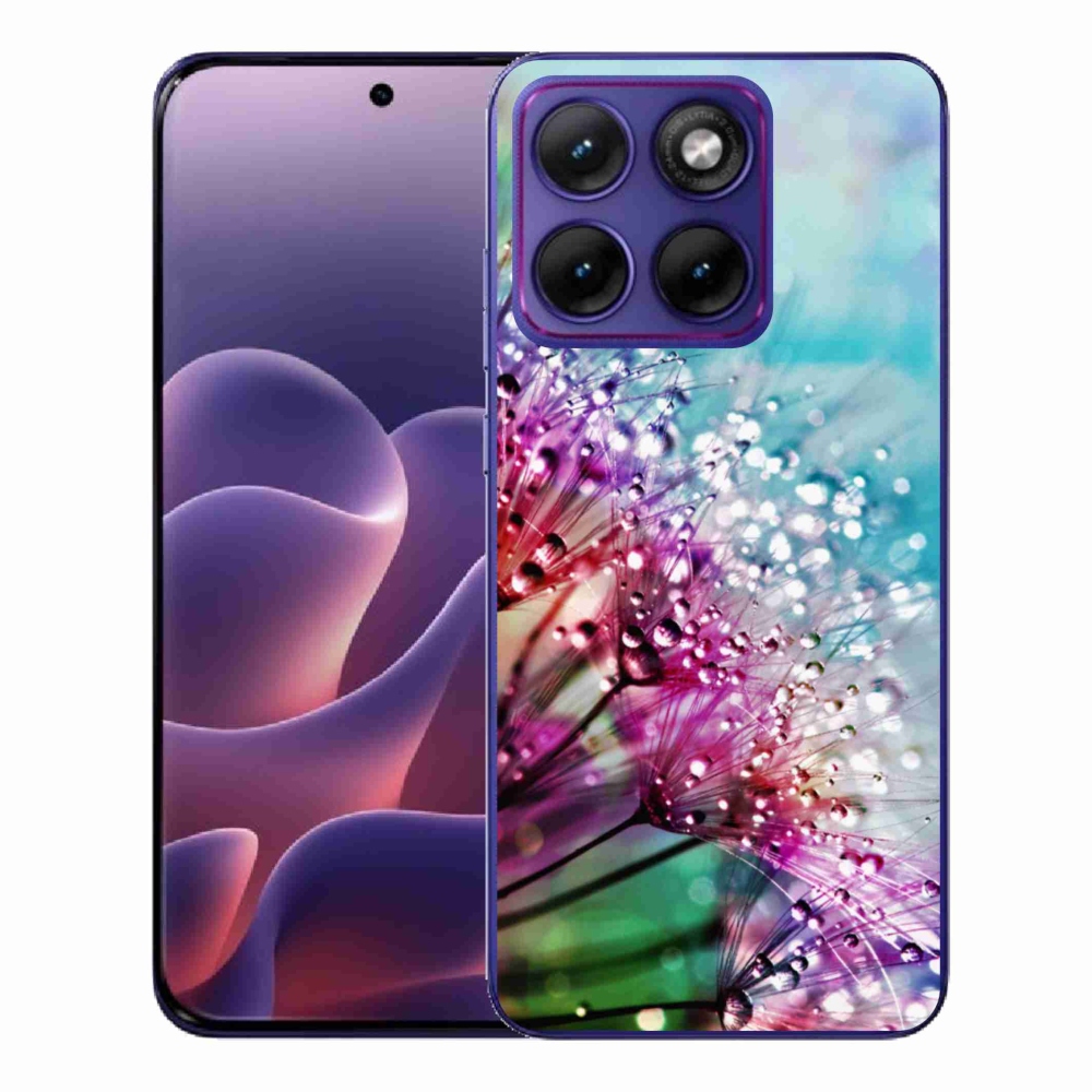 Zselés borítás mmCase a Motorola Edge 70 Fusion készülékhez - színes virágok