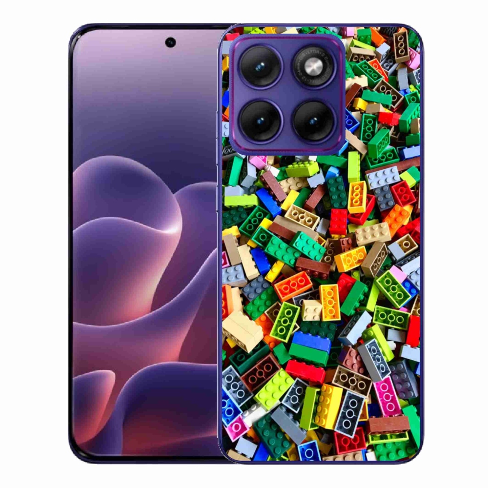 Zselés borítás mmCase a Motorola Edge 70 Fusion készülékhez - színes építőelemek