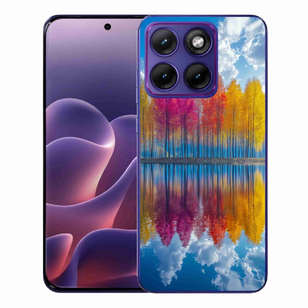 Zselés borítás mmCase a Motorola Edge 70 Fusion készülékhez - színes fák