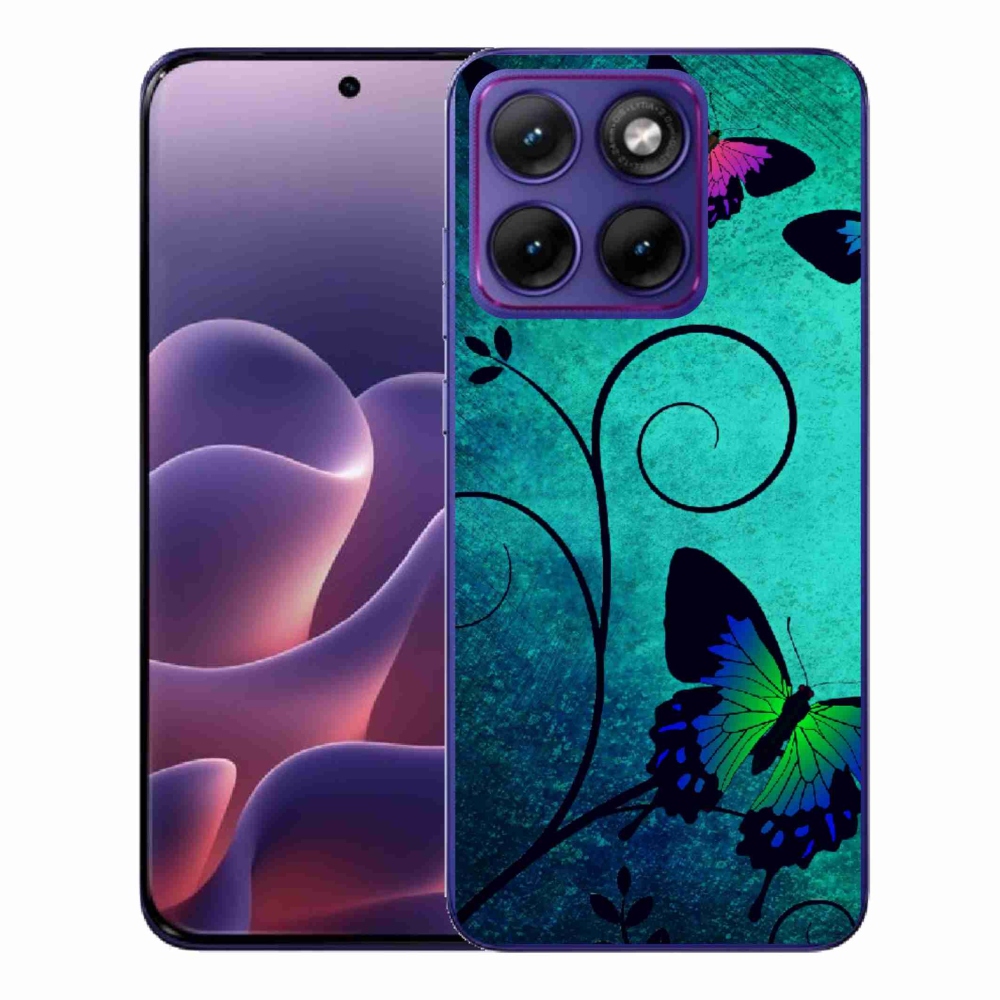 Zselés borítás mmCase a Motorola Edge 70 Fusion készülékhez - színes pillangók