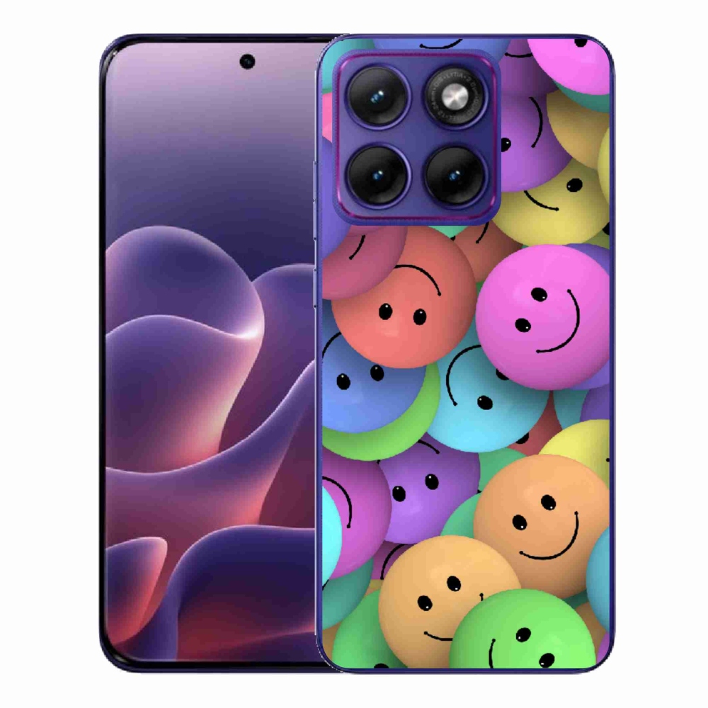 Zselés borítás mmCase a Motorola Edge 70 Fusion készülékhez - színes smileyk
