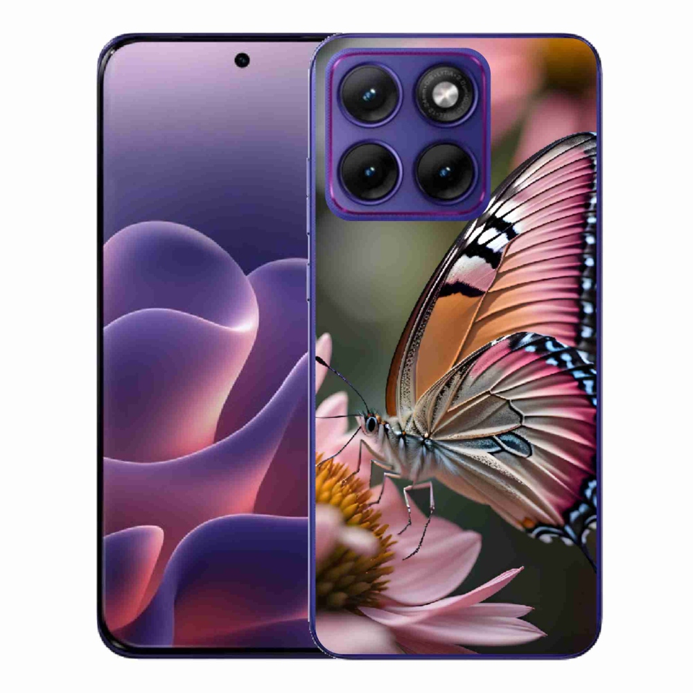 Zselés borítás mmCase a Motorola Edge 70 Fusion készülékhez - színes pillangó