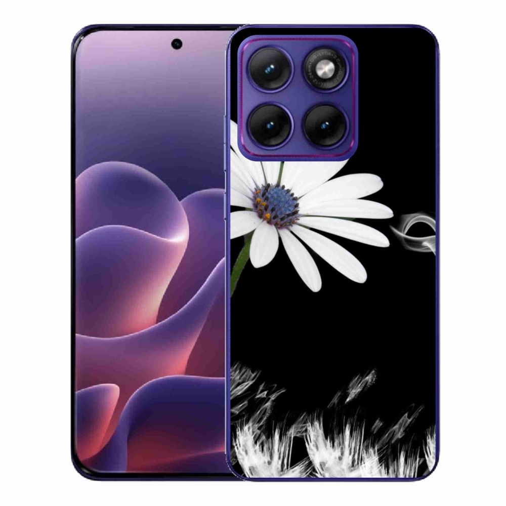 Zselés borítás mmCase a Motorola Edge 70 Fusion készülékhez - fehér virág