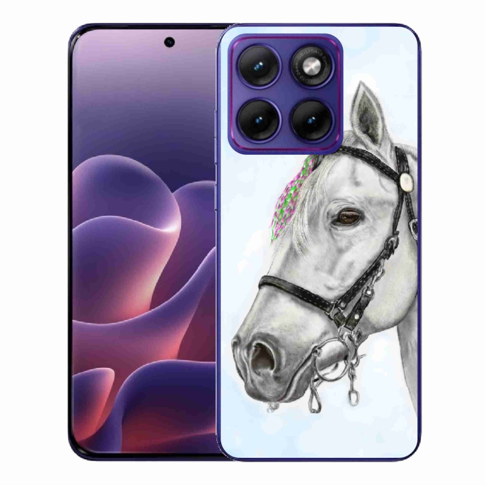 Zselés borítás mmCase a Motorola Edge 70 Fusion készülékhez - fehér ló 1