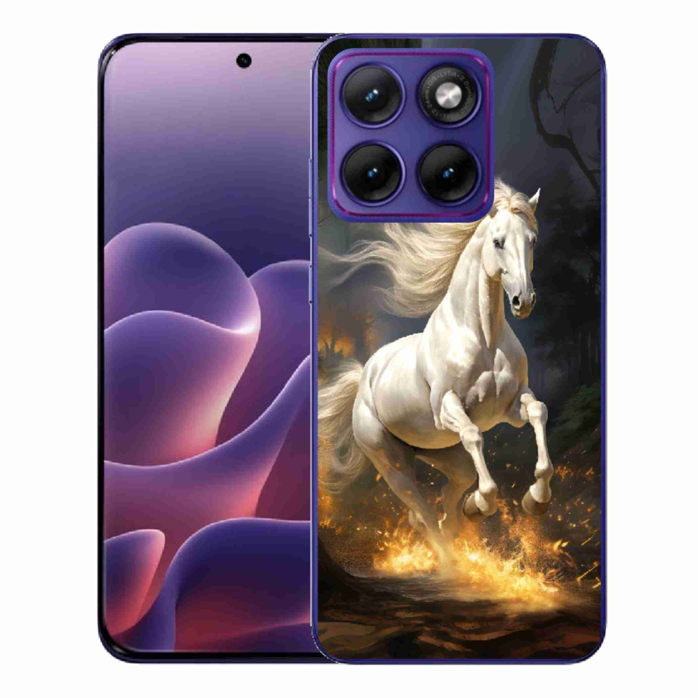 Zselés borítás mmCase a Motorola Edge 70 Fusion készülékhez - fehér ló 2