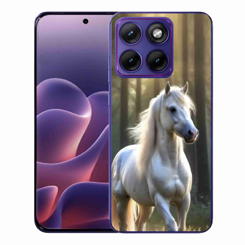 Zselés borítás mmCase a Motorola Edge 70 Fusion készülékhez - fehér ló 3