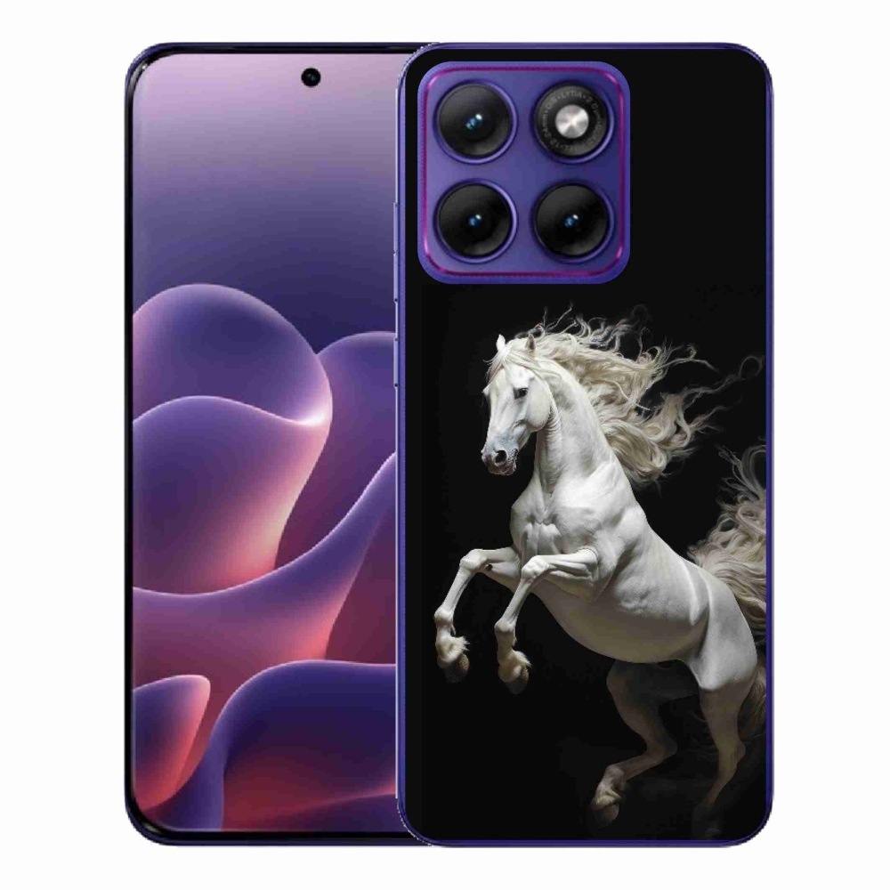 Zselés borítás mmCase a Motorola Edge 70 Fusion készülékhez - fehér ló 4