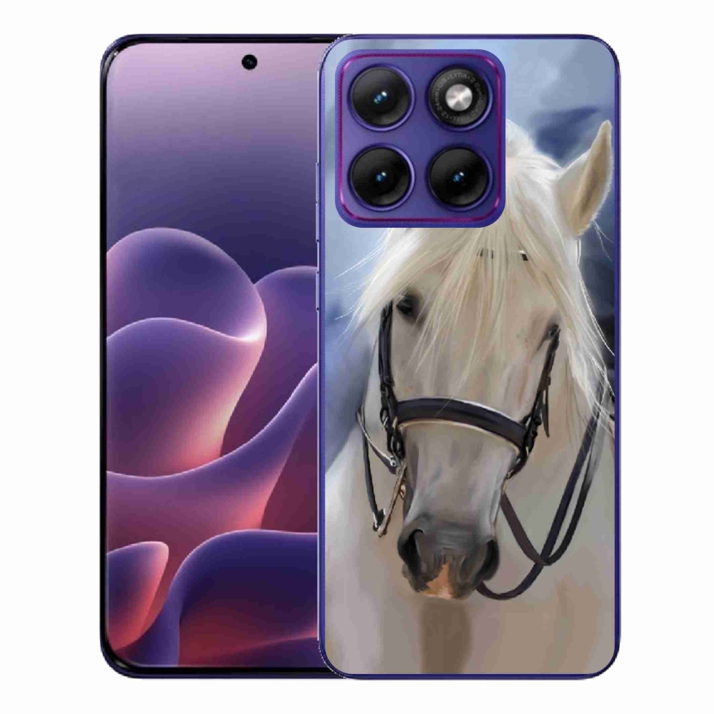 Zselés borítás mmCase a Motorola Edge 70 Fusion készülékhez - fehér ló