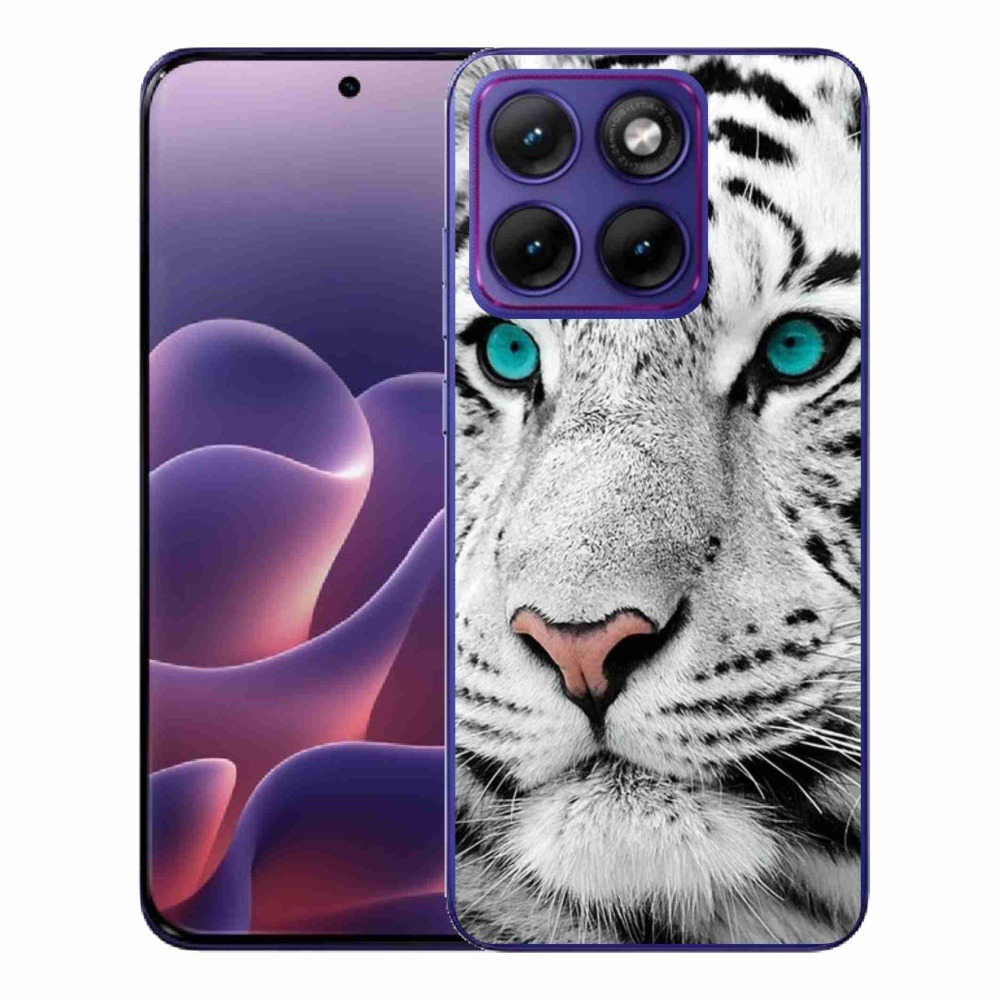 Zselés borítás mmCase a Motorola Edge 70 Fusion készülékhez - fehér tigris