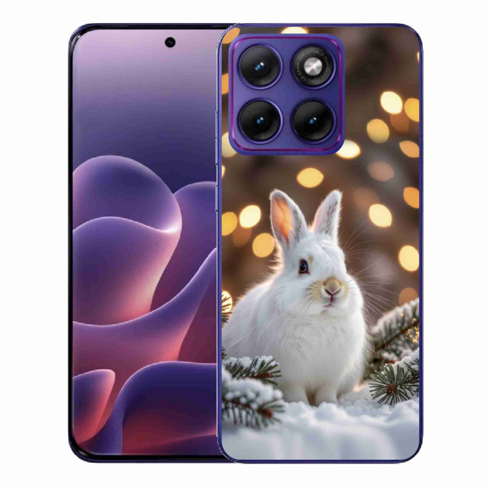 Zselés borítás mmCase a Motorola Edge 70 Fusion készülékhez - fehér nyúl